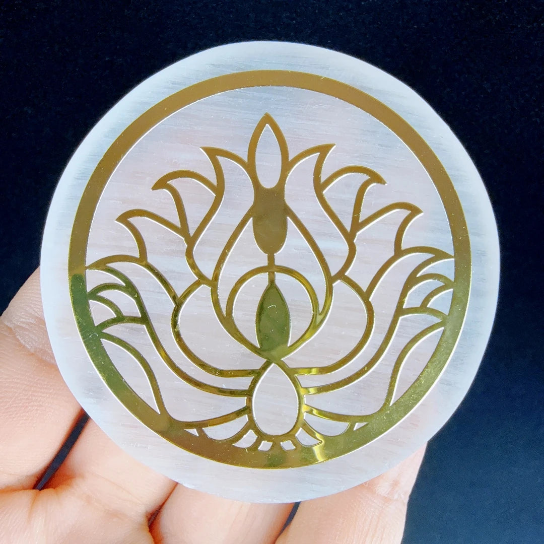 Natural Crystal Selenite Charging Plate