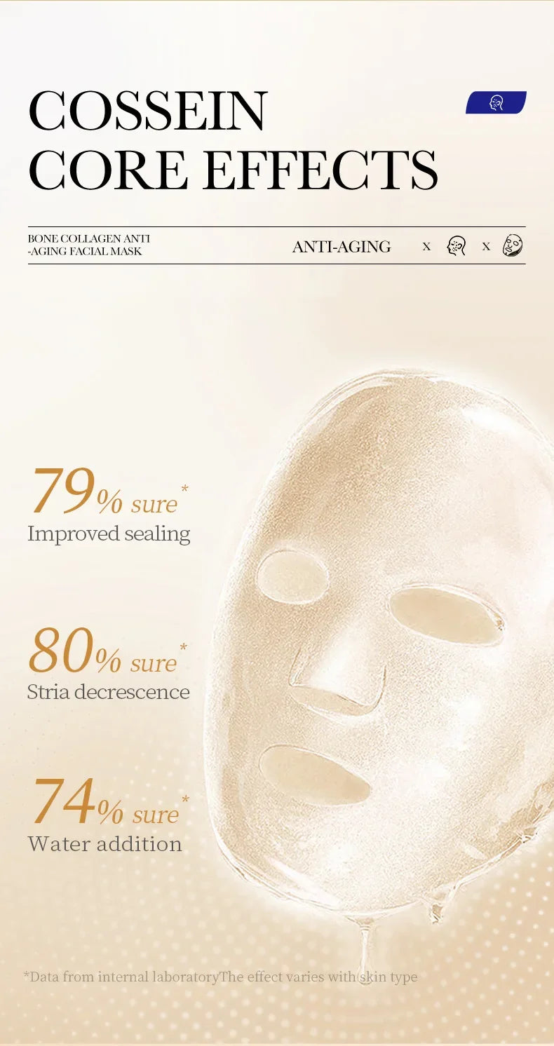 Collagen Anti-Wrinkle Face Sheet Mask – 10pcs | Moisturizing & Brightening