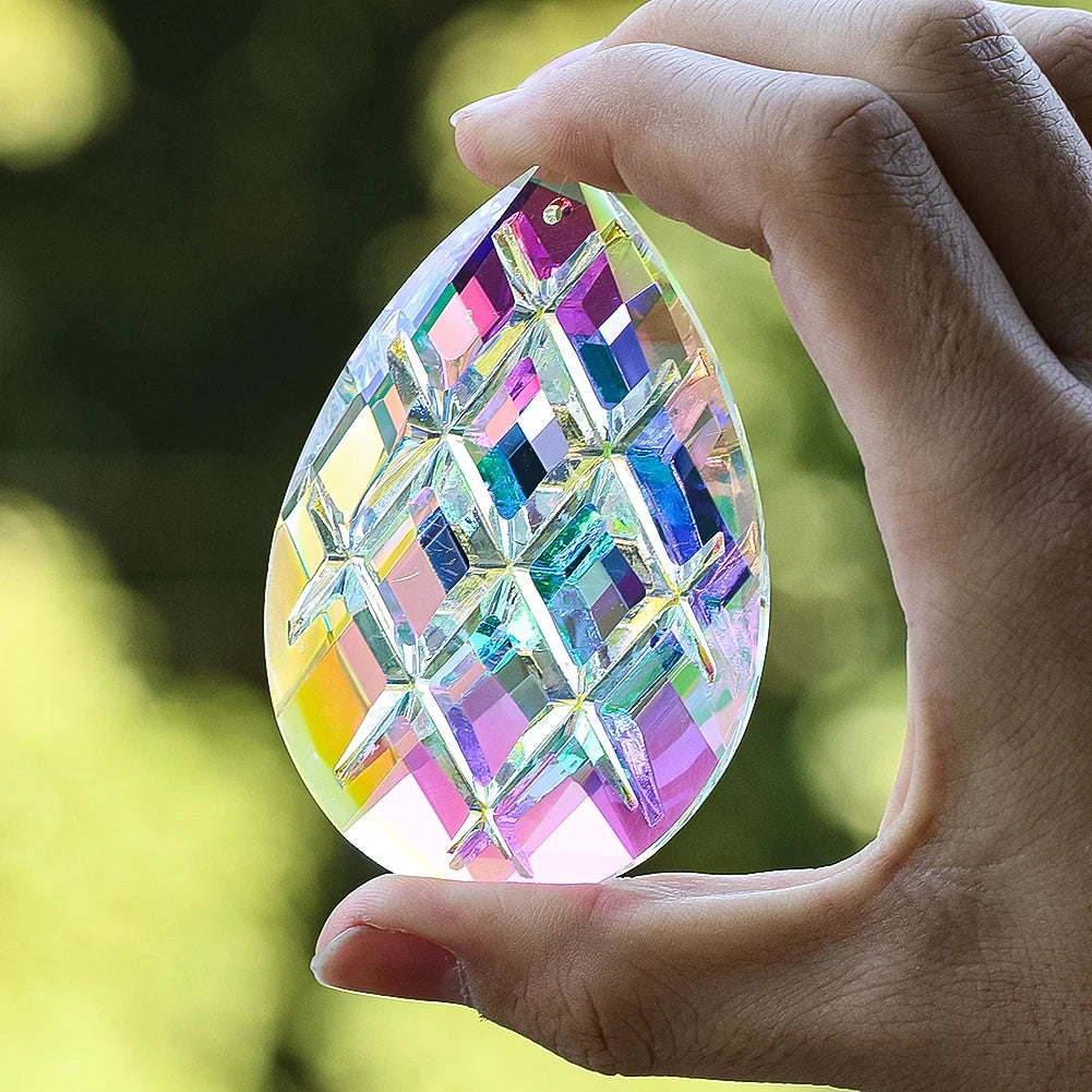 Crystal Glass Waterdrop Suncatcher Prism Pendant