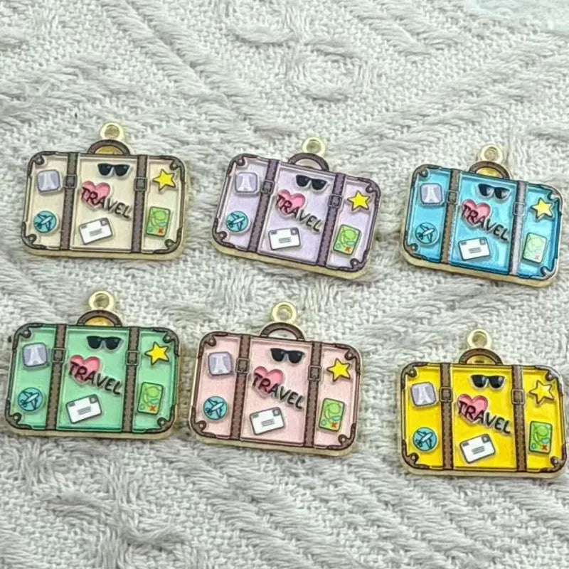 Cute Enamel Handbag Charm Set | Colorful Cartoon Pendants for DIY Jewelry