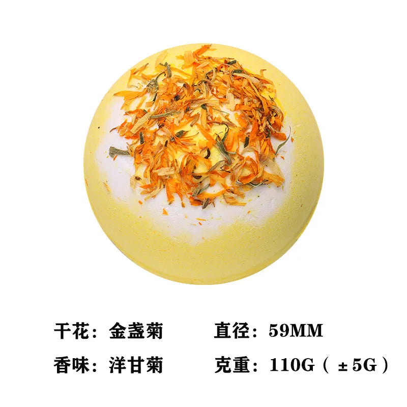 Botanical Bath Bombs with Dried Flowers & Essential Oils