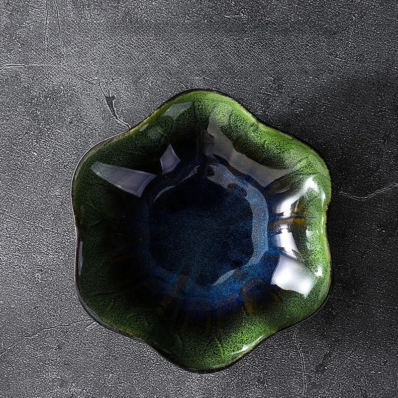Lotus Leaf Ceramic Jewelry Bowl | Boho Organizer