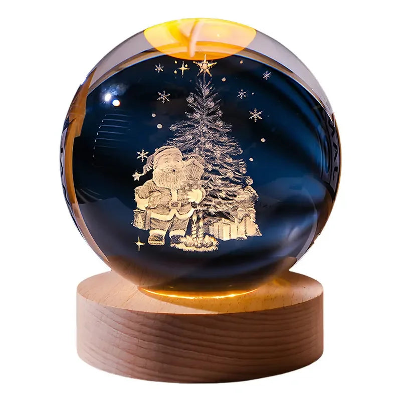 Engraved Glass Sphere LED Light | Zodiac & Whimsical Designs