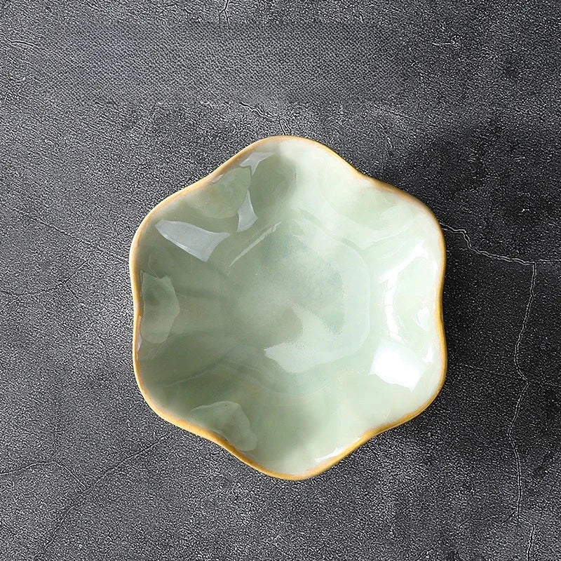 Lotus Leaf Ceramic Jewelry Bowl | Boho Organizer