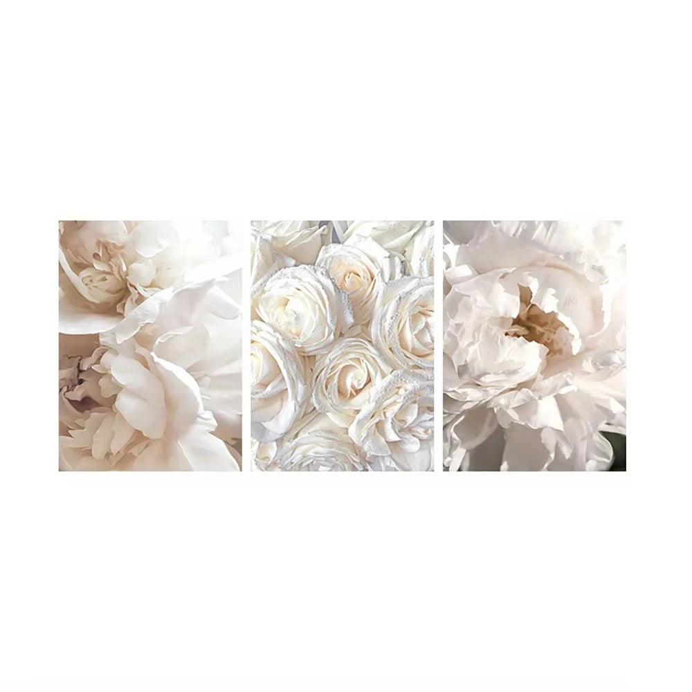 Minimalist Floral Botanical Canvas Print — Single or 3-Piece Set