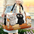 Cute Kitten Quilted Duffle Bag | Cat Embossed Travel & Gym Tote