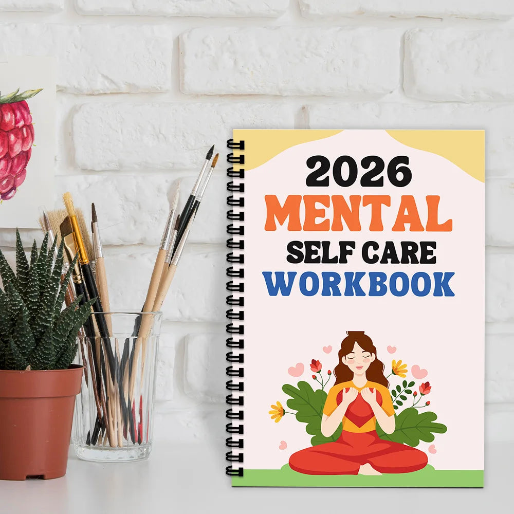 Mental Health Self-Care Workbook | Daily Wellness Planner with Mood Tracker & ADHD Support