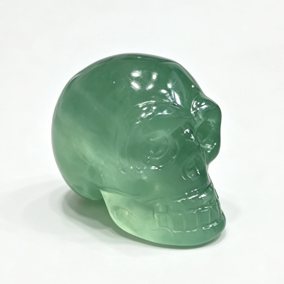 Natural Crystal Skull Figurine | 2" Carved Healing Stone | Halloween & Meditation Decor