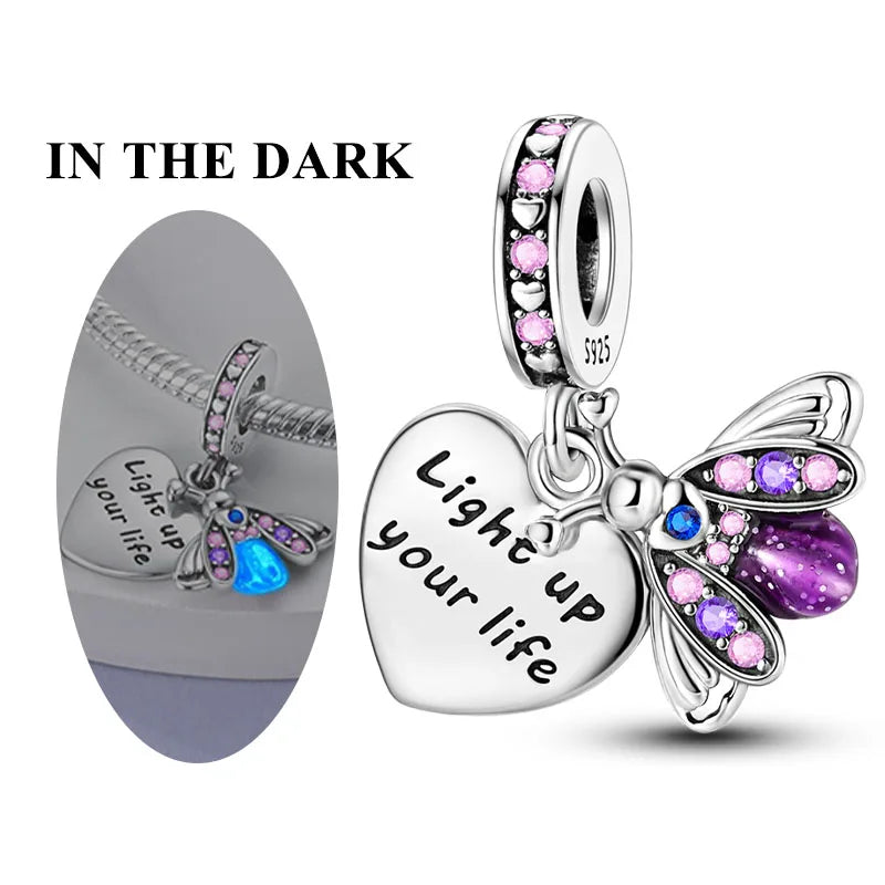 925 Sterling Silver Charm Pendant | Hearts, Bows, Butterflies & More