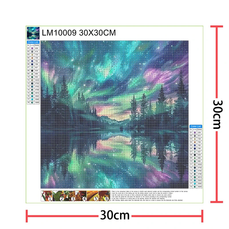 Cute Scenic Diamond Painting Kit | Full-Drill Round Diamonds