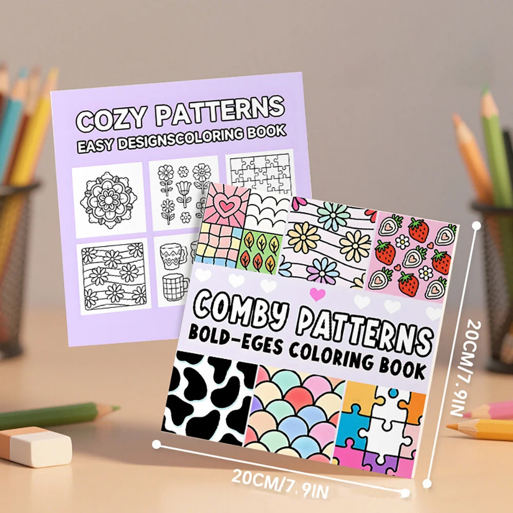 Pattern Coloring Book for Kids & Adults – Large Format Art Therapy