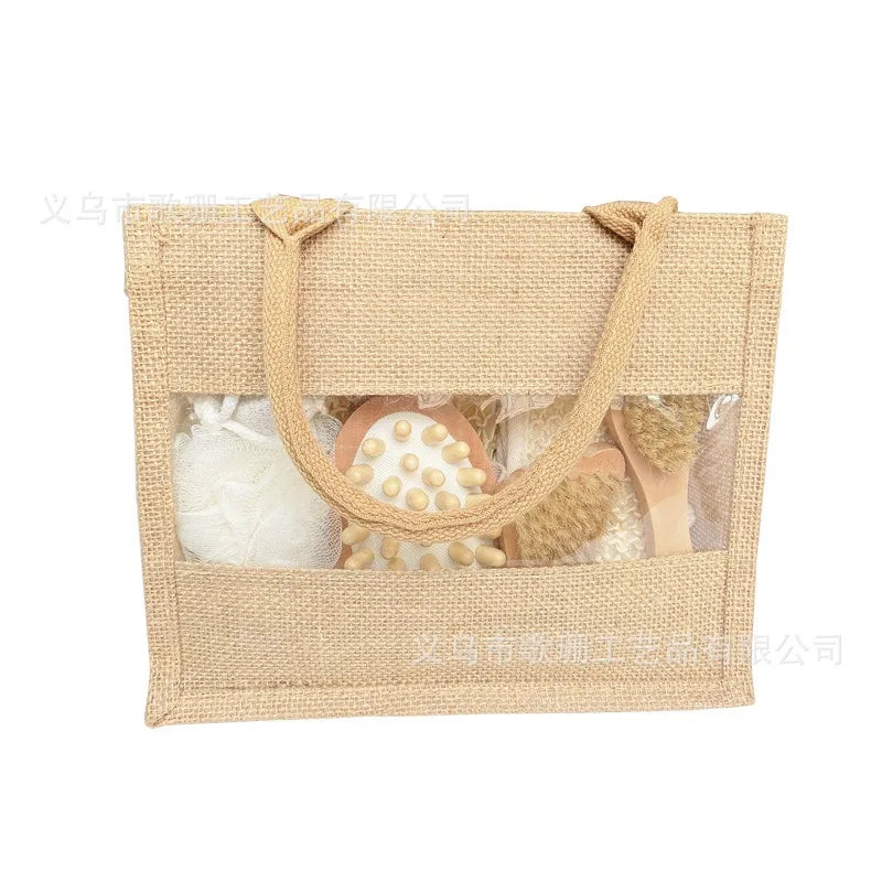 7-Piece Hemp & Wood Eco Spa Gift Set