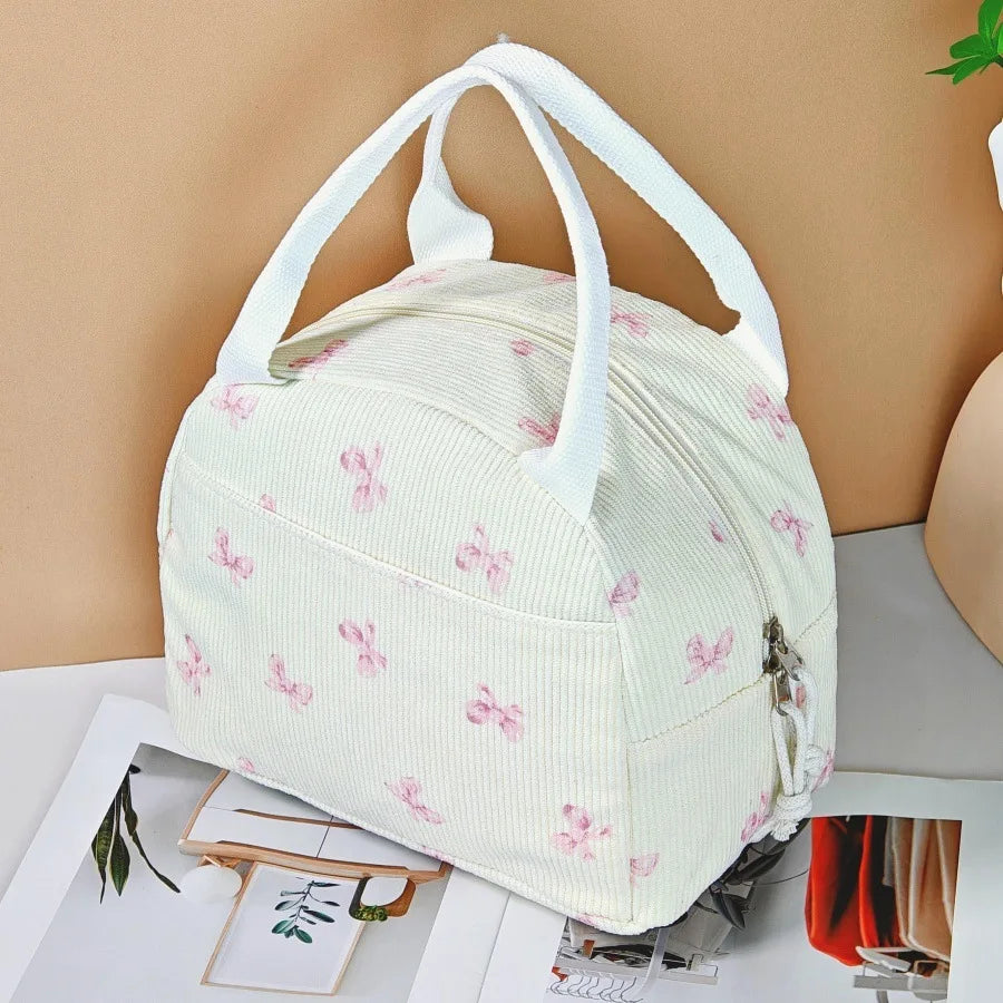 Quilted Floral Lunch Bag | Reusable Picnic & Travel Tote