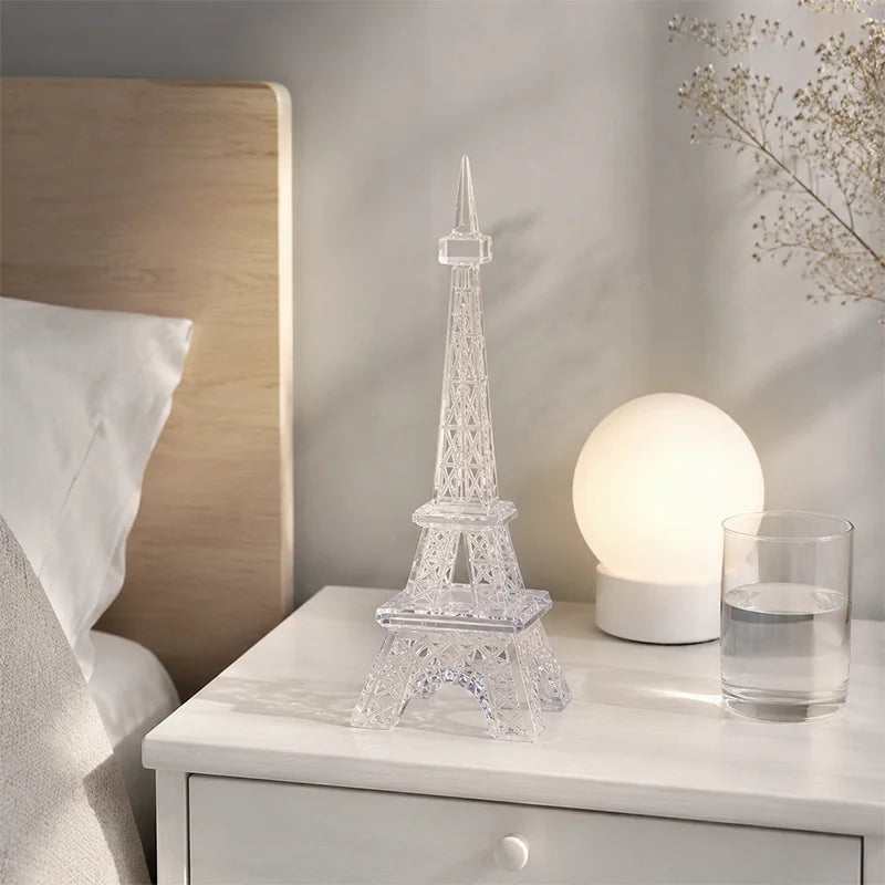 Eiffel Tower Crystal LED Figurine
