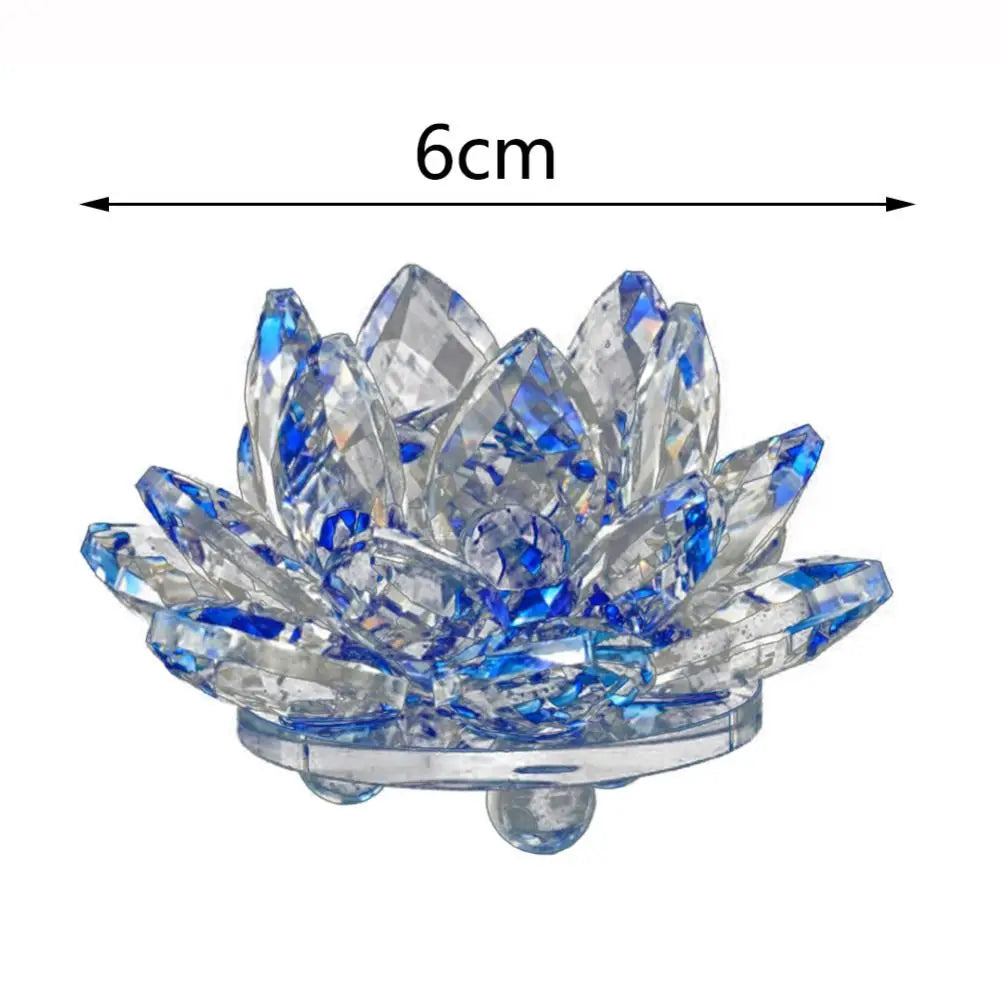 Crystal Lotus Flower Figurine — Healing Energy Home Decor & Gift
