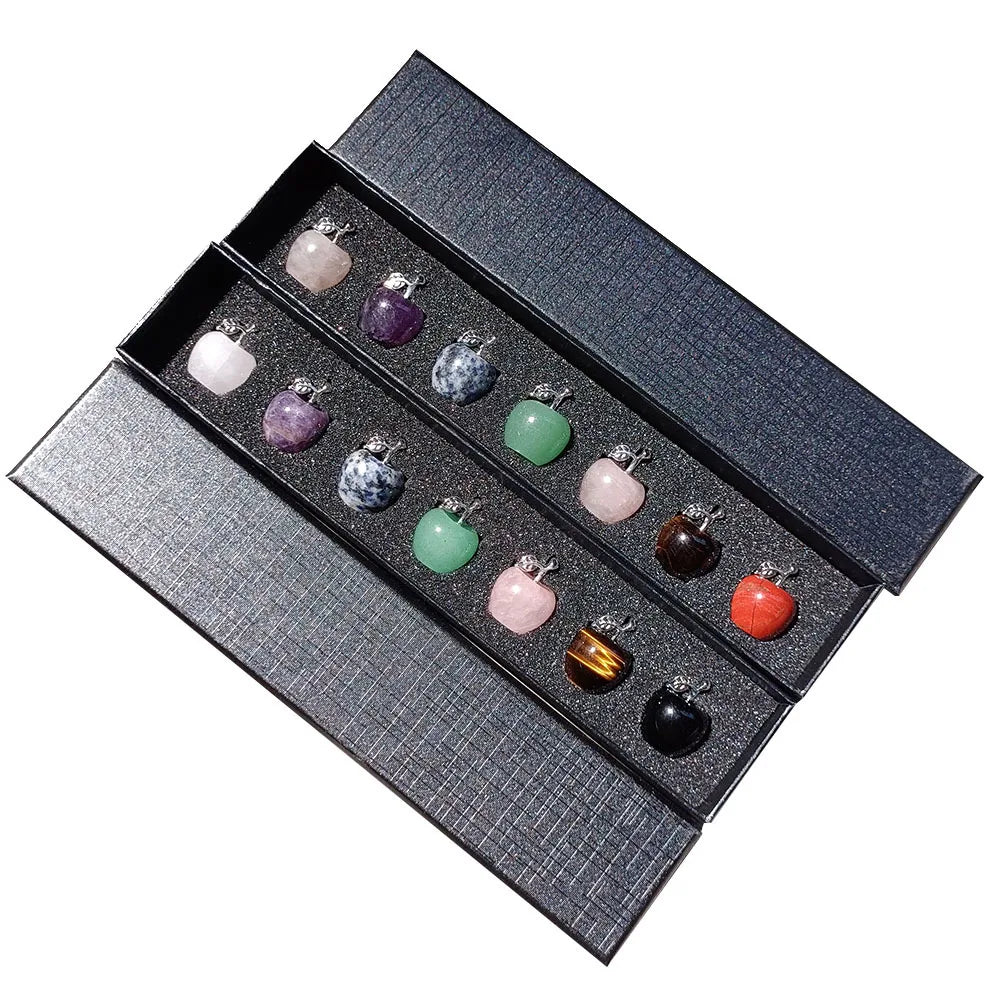 Mini Crystal Apple Gift Set | 7-Piece Stone Collection