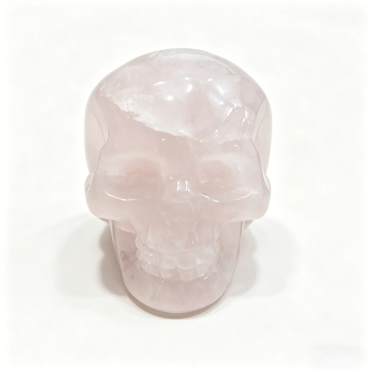 Natural Crystal Skull Figurine | 2" Carved Healing Stone | Halloween & Meditation Decor