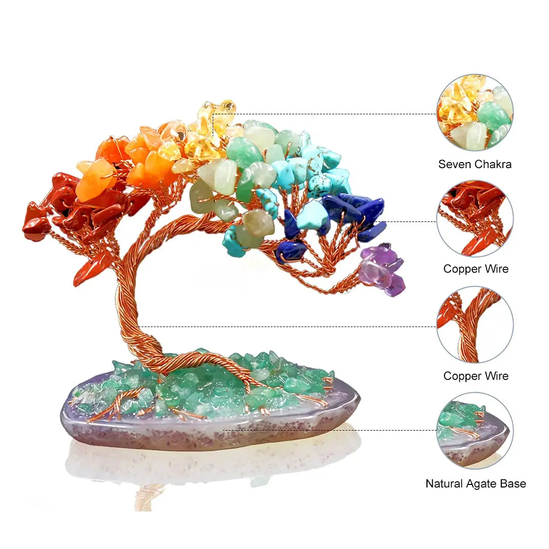 Natural Crystal Seven Chakra Fortune Tree