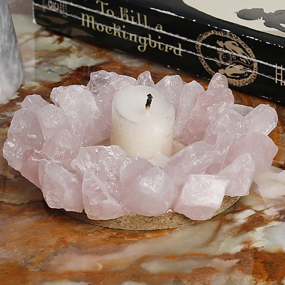 Handmade Crystal Candle Holder for Reiki Healing