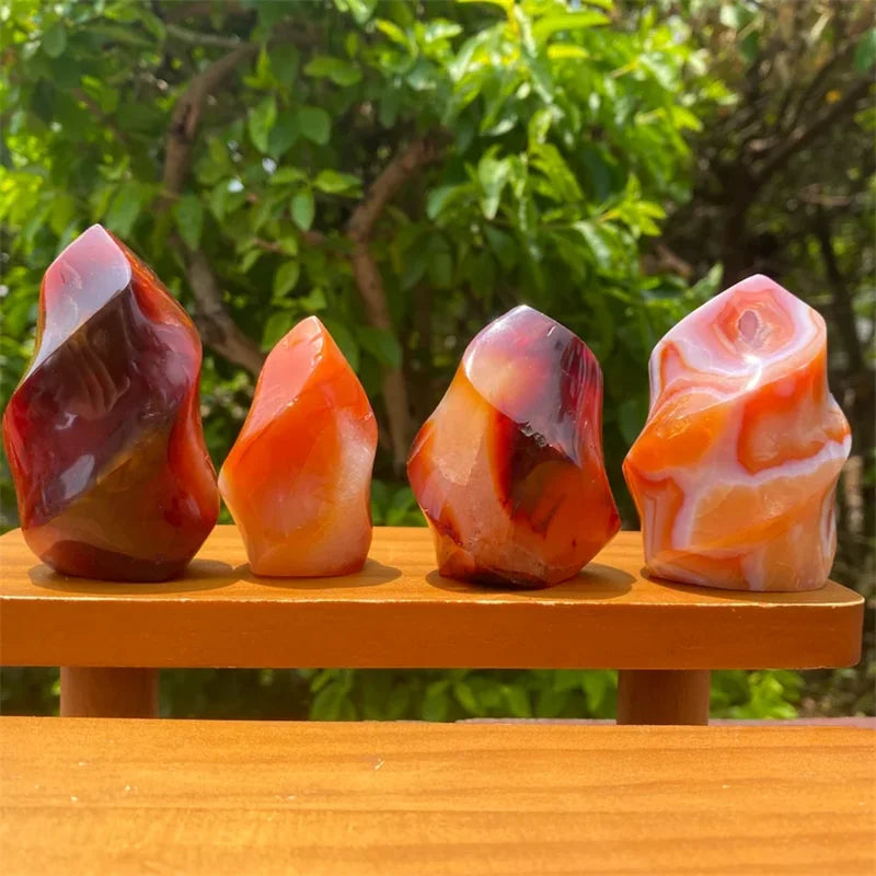 Carnelian Flame Crystal Tower
