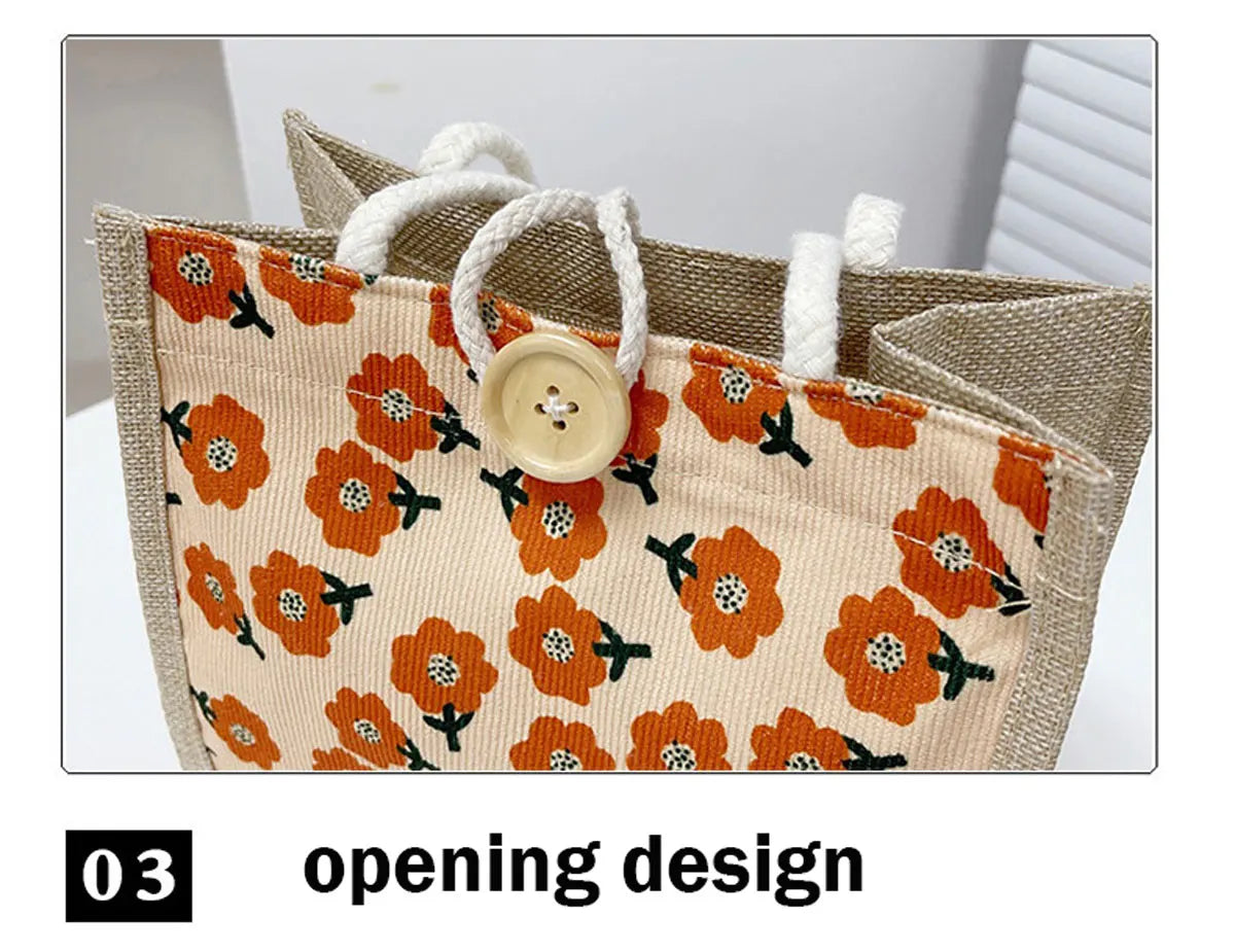 Mini Floral Linen Handbag | Boho Square Bag for Women | 6 Styles