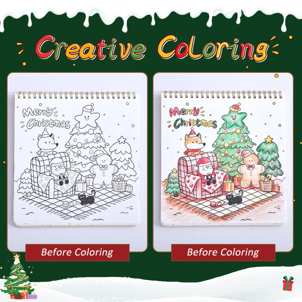 Christmas Coloring Book – 30 Pages of Festive Magic for Adults & Teens