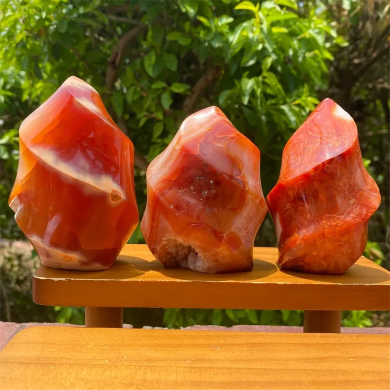 Carnelian Flame Crystal Tower