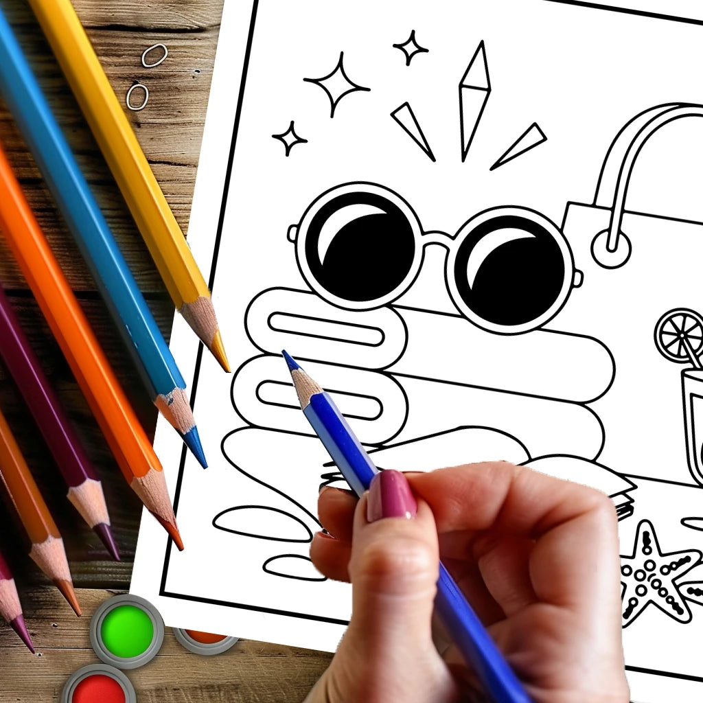 Summer Fun Coloring Book for Adults – 28 Pages of Whimsical Bliss