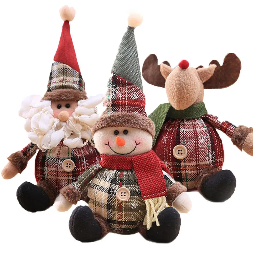 Cozy Plaid Christmas Characters | Singles or 3-Piece Set