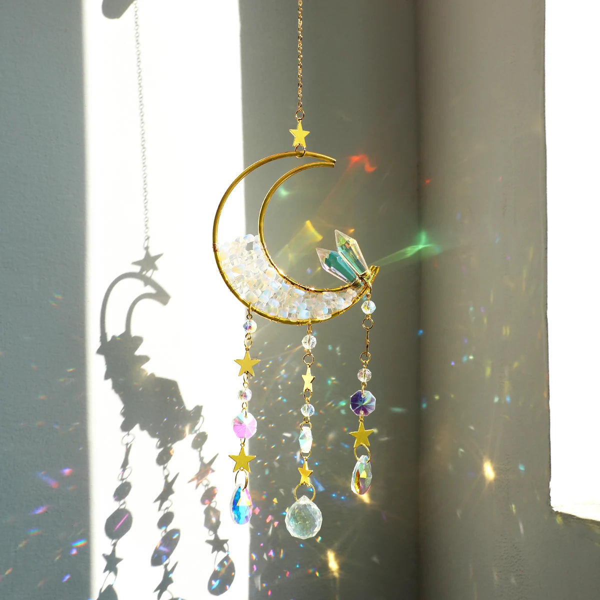 Crystal Moon Suncatcher