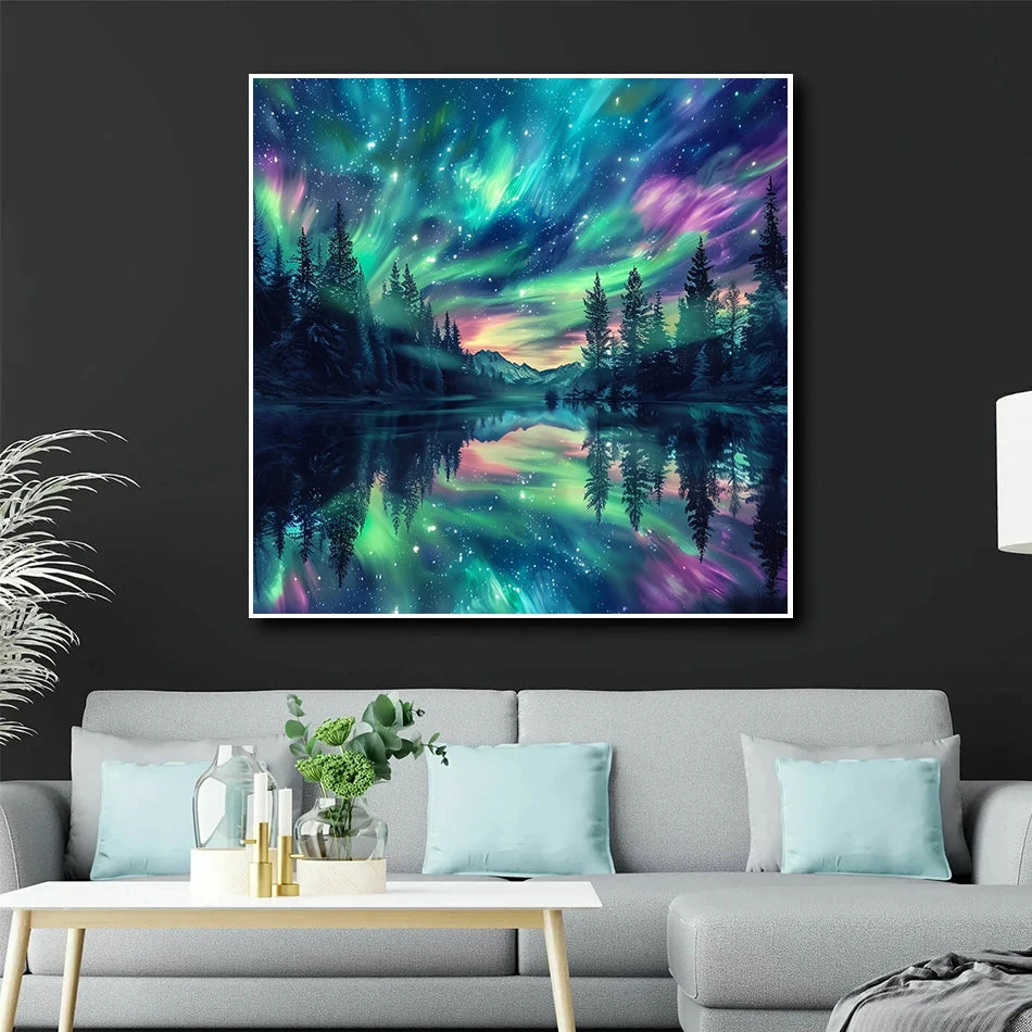 Enchanted Forest Aurora Diamond Painting Kit | Square or Round Drills