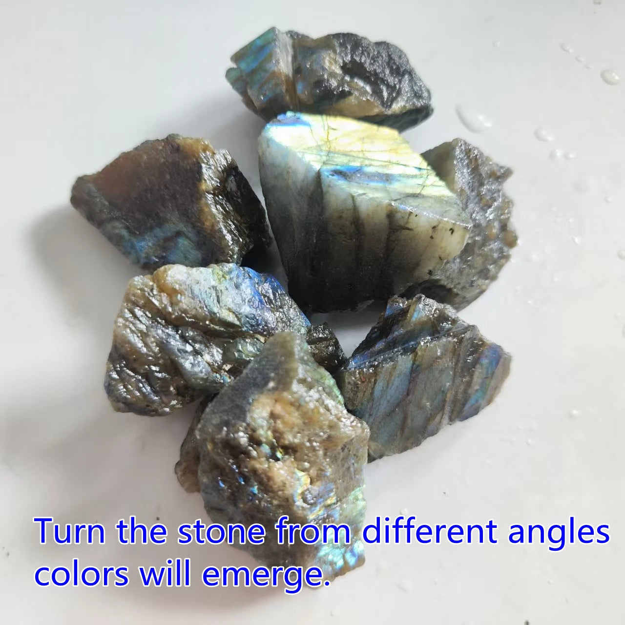 Natural Raw Labradorite Stone Reiki Healing Crystal