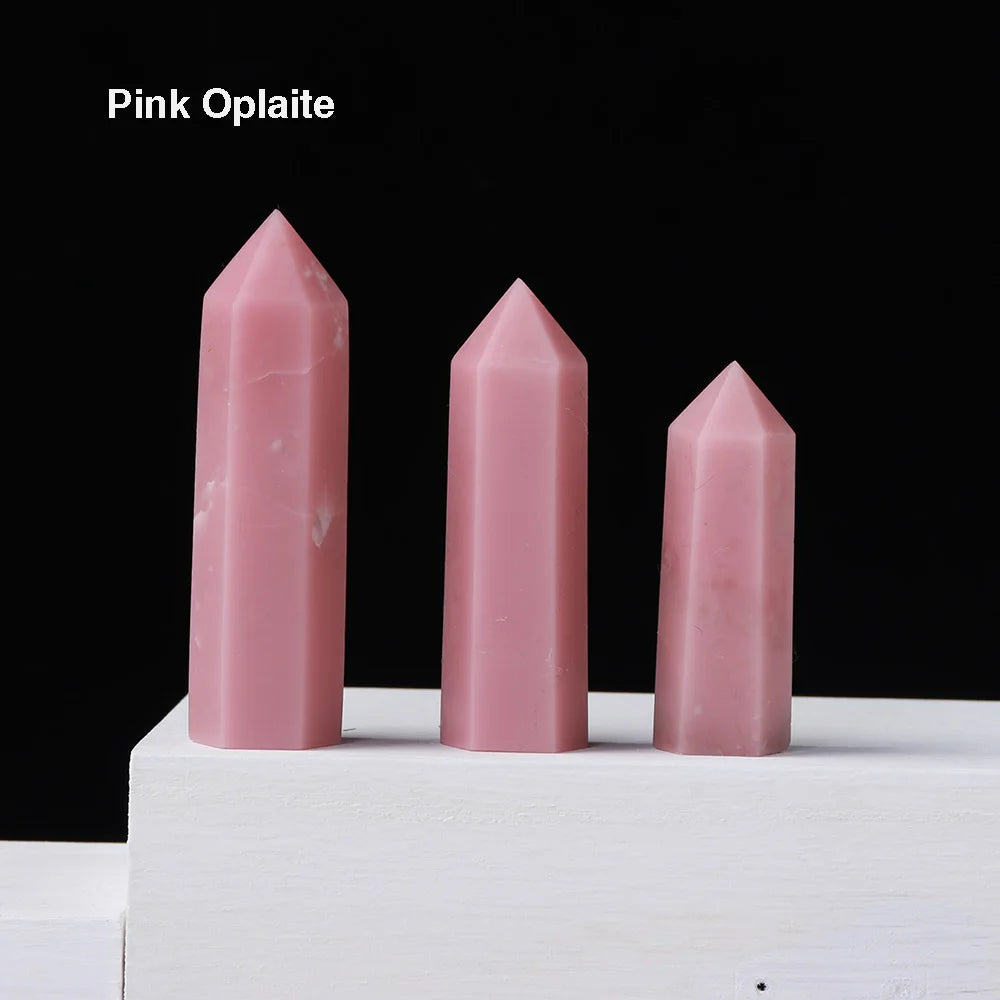 Natural Crystal Tower Wand — Choose Your Stone | Reiki Healing Point for Home Decor & Meditation