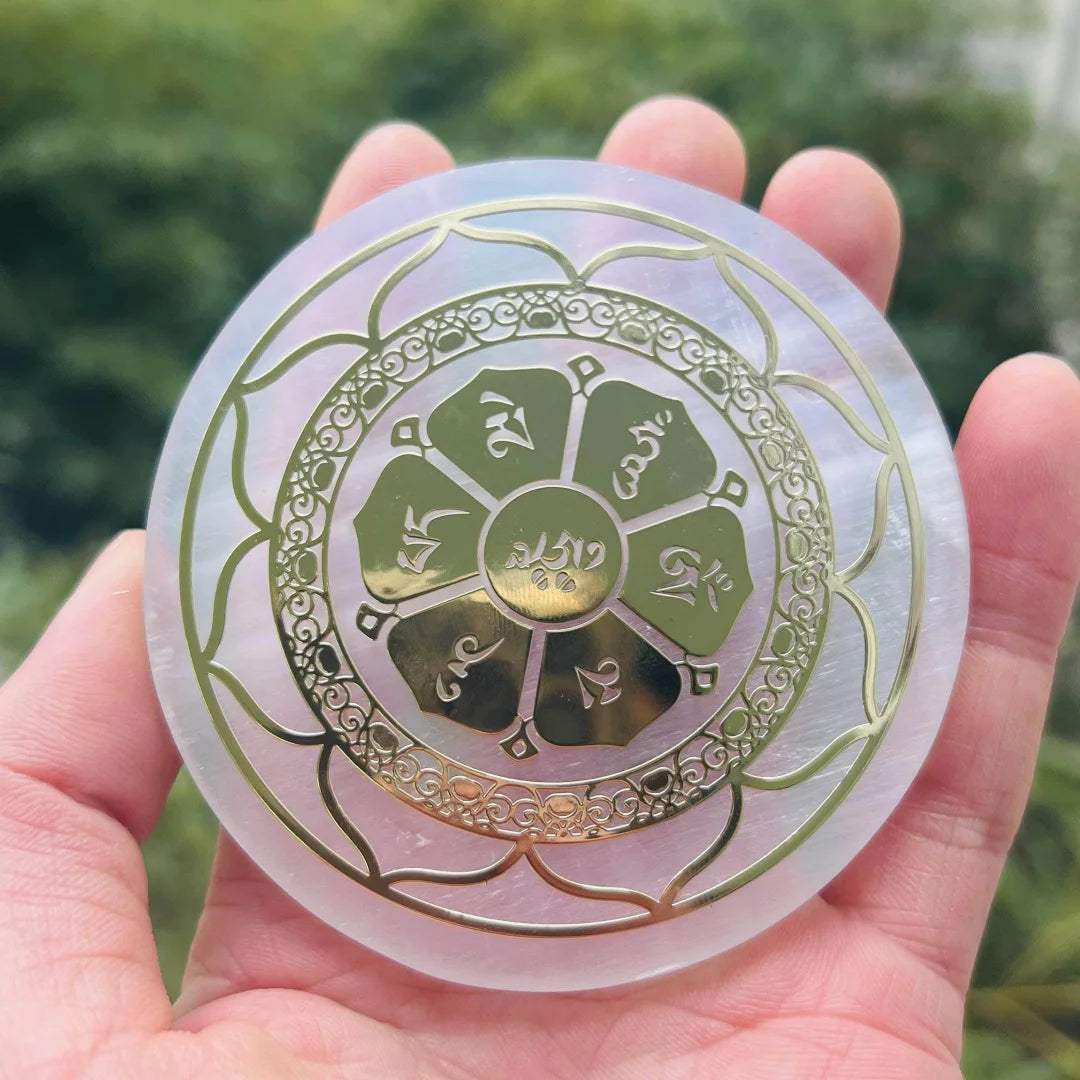 Natural Crystal Selenite Charging Plate