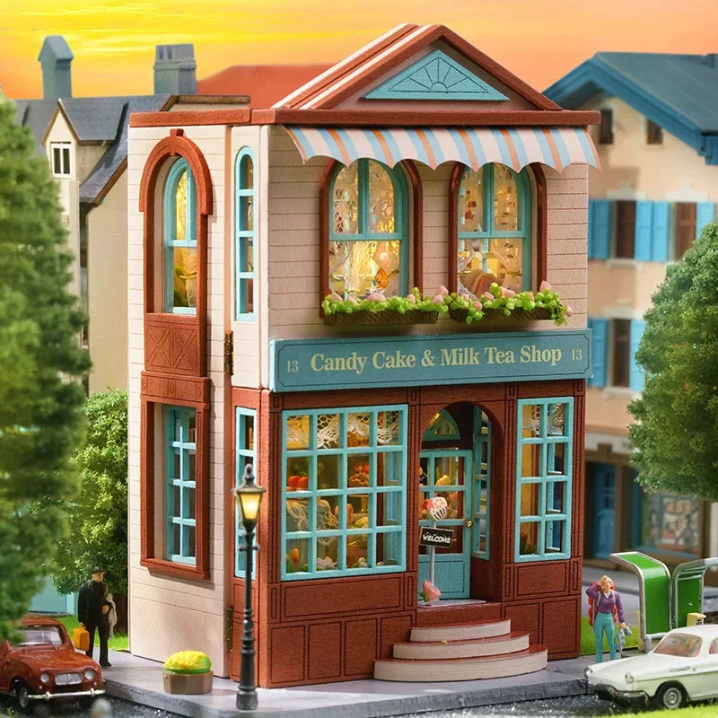 DIY Miniature Home Kit – Cute Wooden Handmade Dollhouse Model for Decoration & Gifting