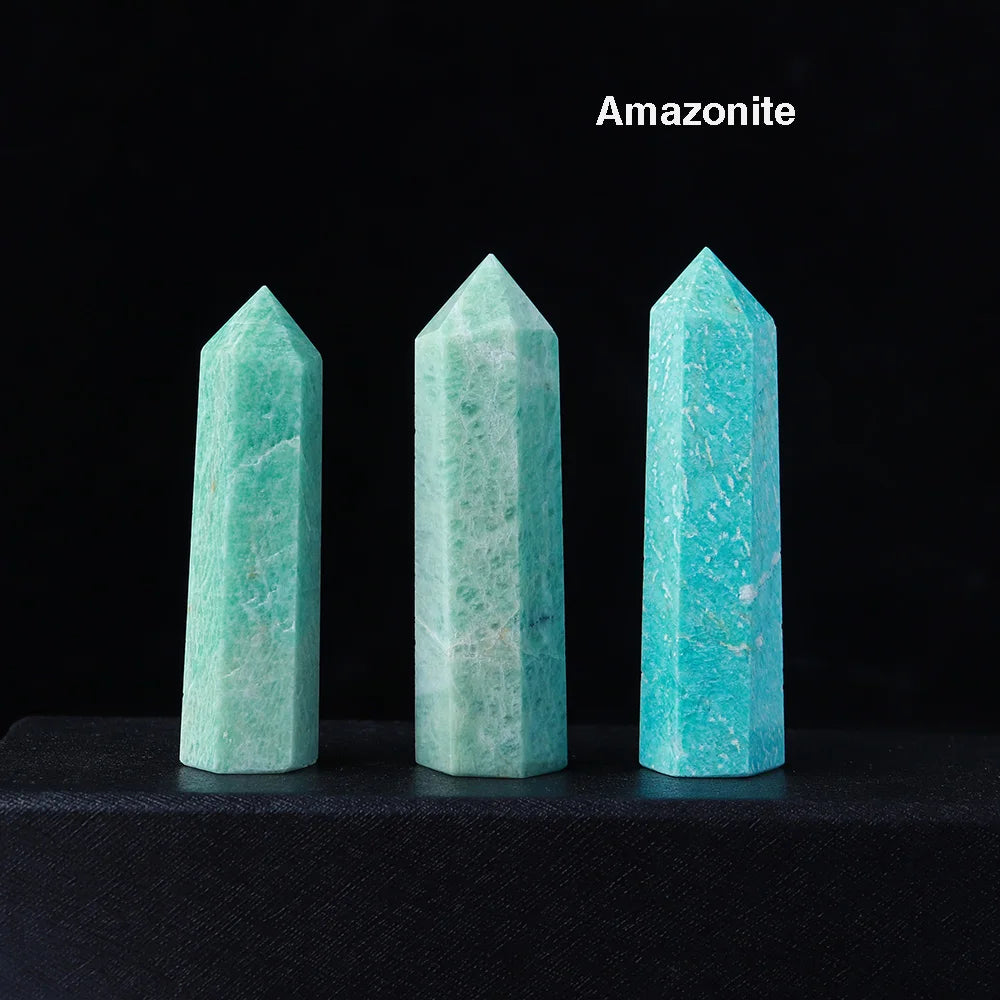 Natural Crystal Tower Wand — Choose Your Stone | Reiki Healing Point for Home Decor & Meditation