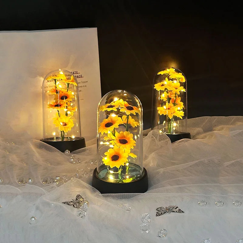 Golden Sunflower Eternal Flower Gift