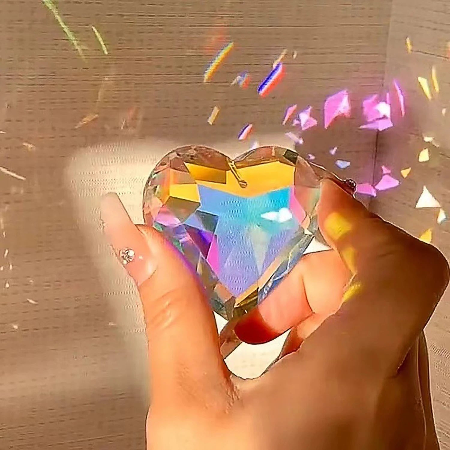 Rainbow Crystal Prism Suncatcher for Window — Boho Home Decor