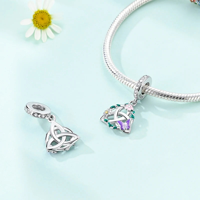 925 Silver Nature & Animal Charms – Butterfly, Floral & Woodland Pendants for Bracelets