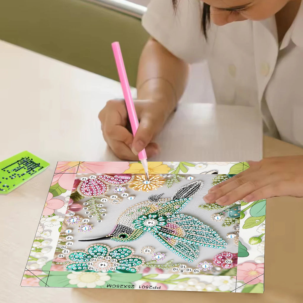 Pearl Bird Diamond Painting Kit | Mixed-Shape Resin Diamonds