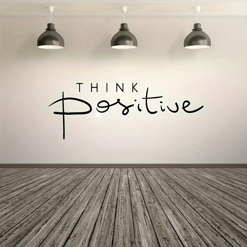 "Think Positive" Inspirational Wall Decal | Vinyl Quote Sticker