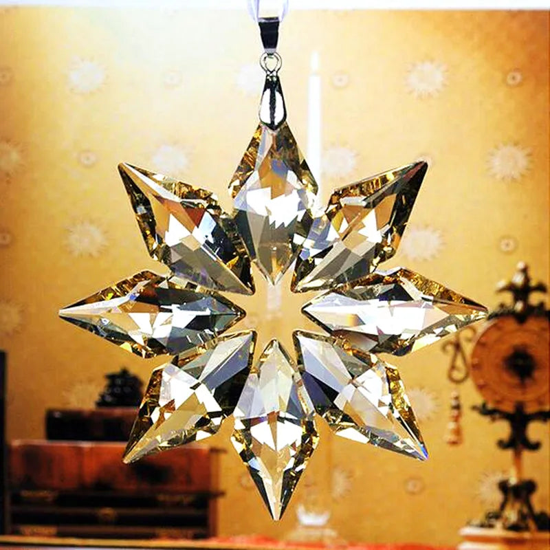 North Star Crystal Clover Suncatcher Pendant — Gift Box Included