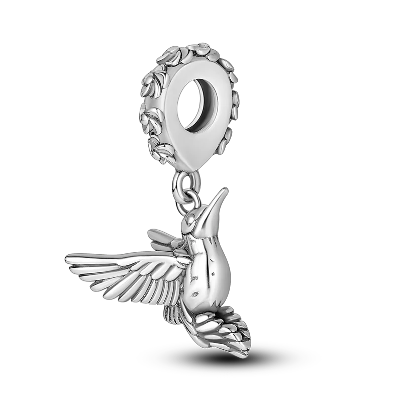 925 Sterling Silver Charm Holder Set – Bag Charm & Key Ring for DIY Jewelry