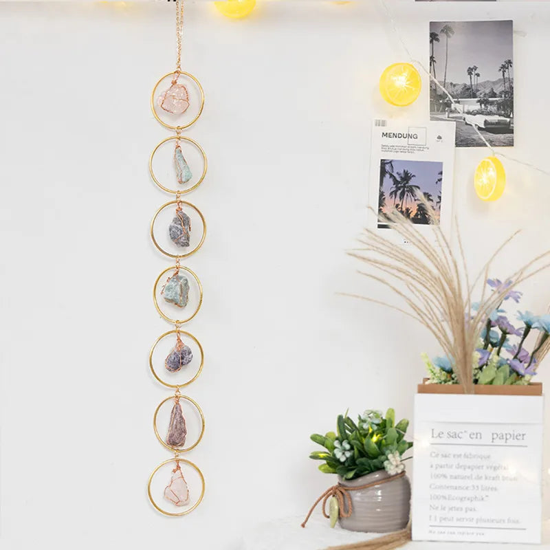 7 Chakra Crystal Tree of Life Hanging — Natural Gemstone Suncatcher