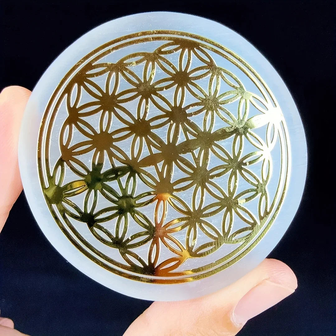 Natural Crystal Selenite Charging Plate