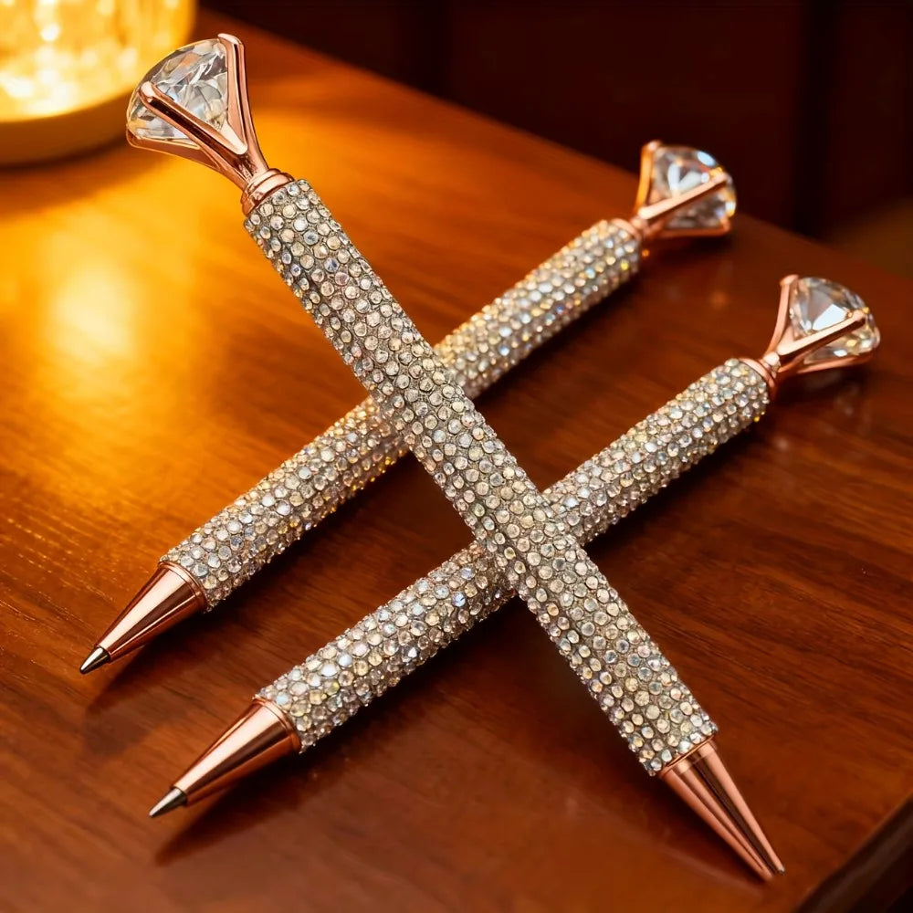 Diamond-Style Metal Ballpoint Pens | 2- or 5-Piece Sets