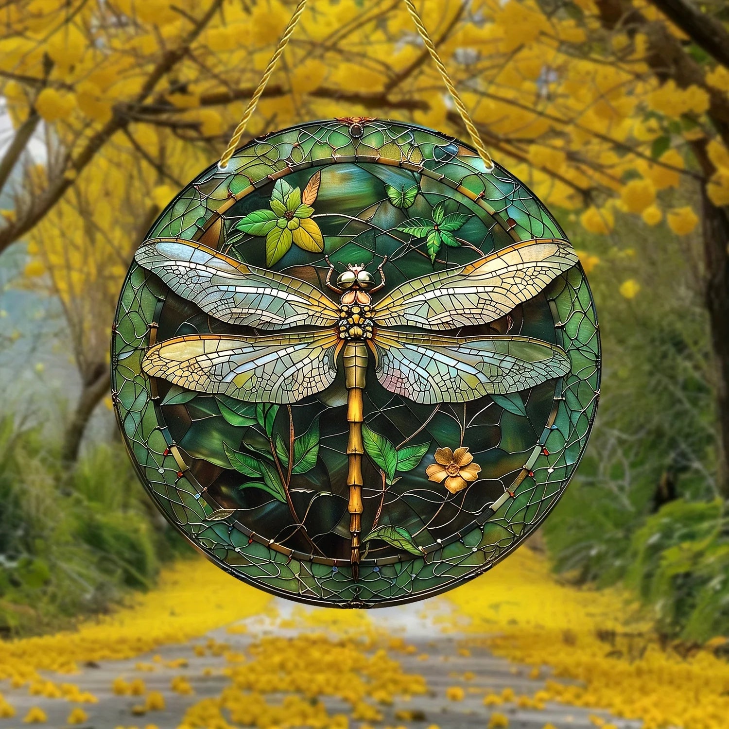 Stained Glass Dragonfly Suncatcher