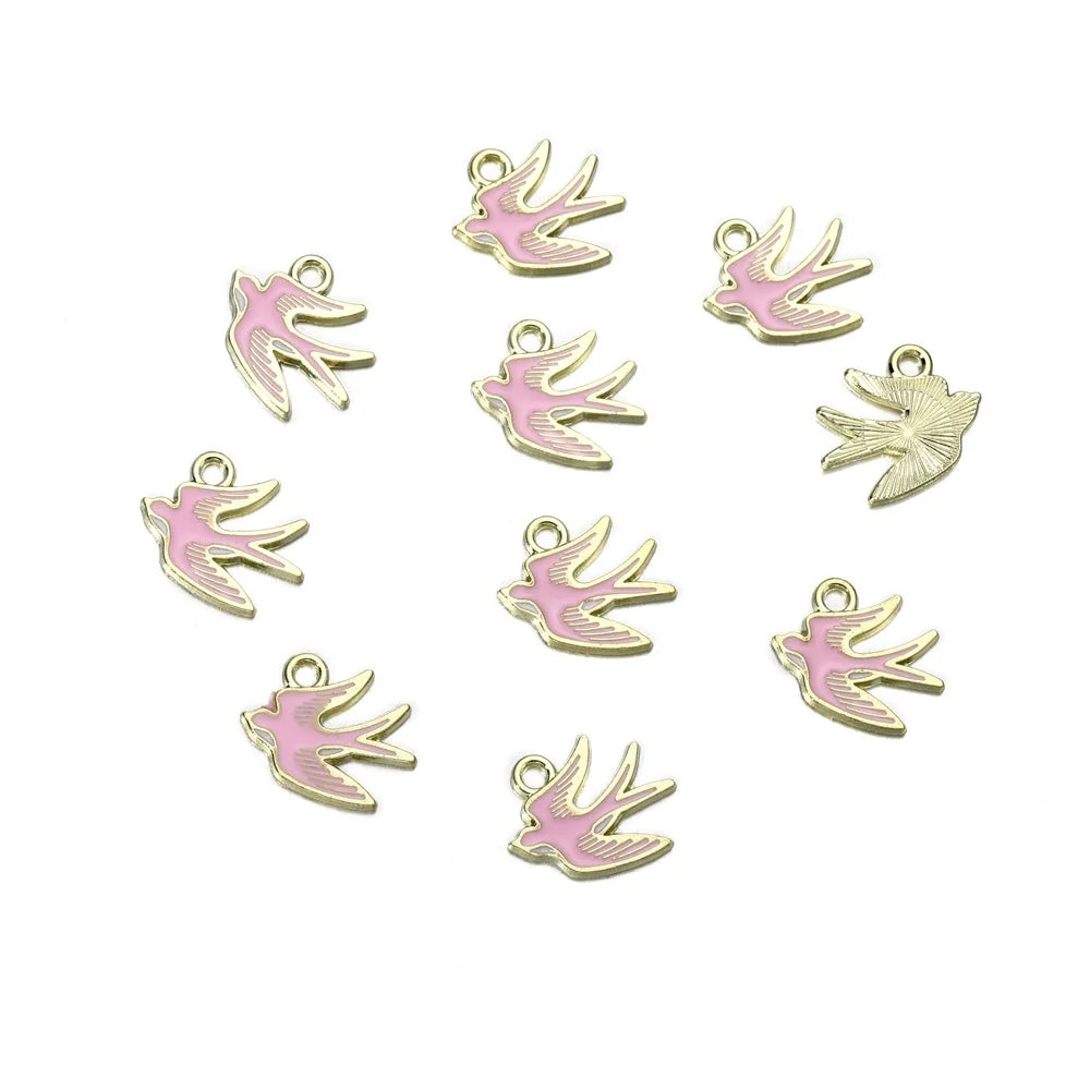 Mixed Colorful Enamel Charms – 10pcs DIY Bracelet & Necklace Pendants