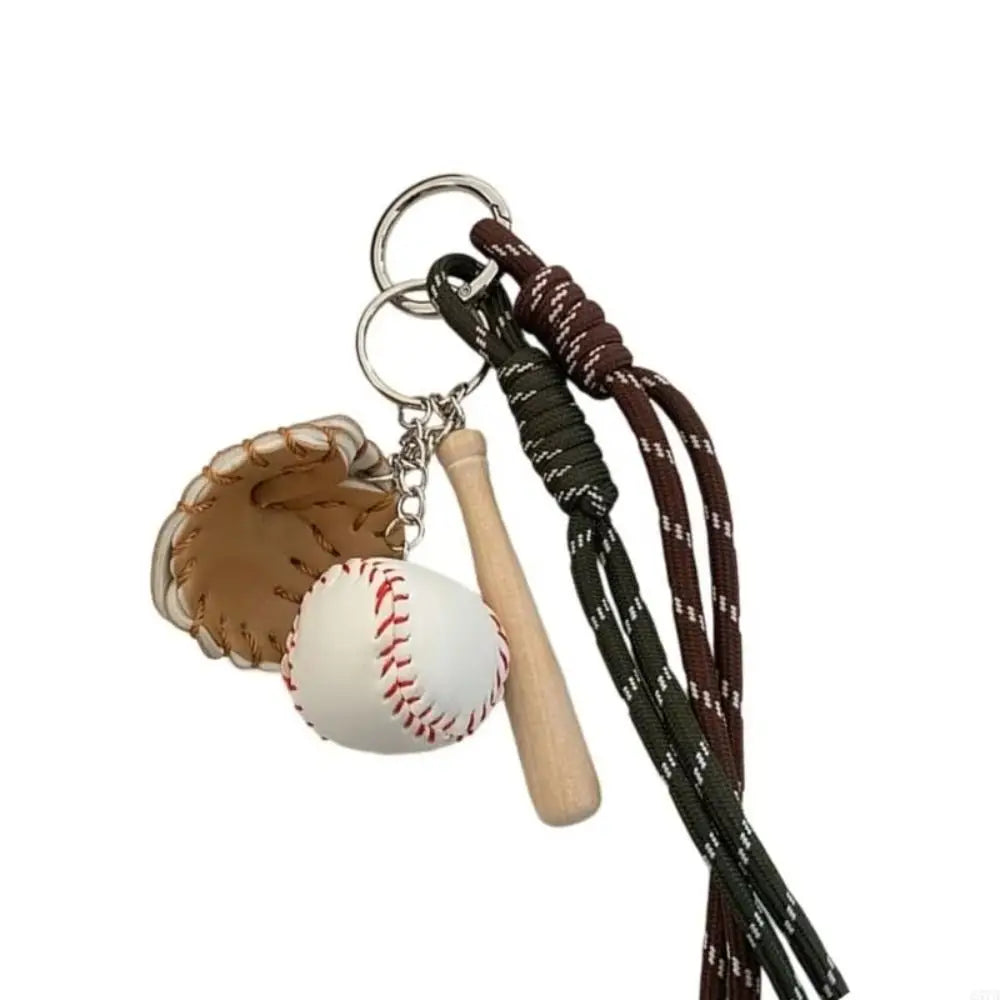 Baseball Braid Rope Bag Charm – Miu Style Woven Nylon Pendant