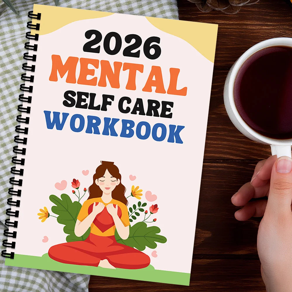 Mental Health Self-Care Workbook | Daily Wellness Planner with Mood Tracker & ADHD Support